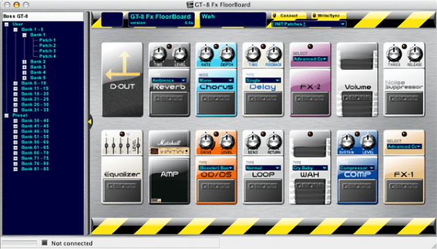 GT-8 Fx FloorBoard running on OS X