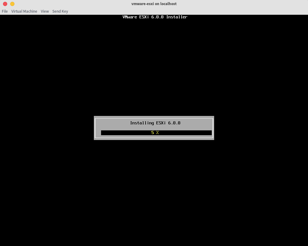 VMware ESXi installation